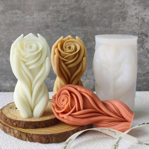 Vedini Flower Body Candle Resin Mold - Resin Casting Silicone Molds for Home Decor & Candle Making Wave Spiral Mold AI031 - Image 4