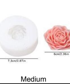 Vedini 3D Flower Bloom Rose Soap Mold Cake Round Decoration Silicon Fondant Mold AI072