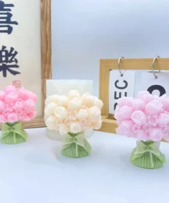 Alternative view of Vedini Flower Bouquet Silicone Candle Mold AI040