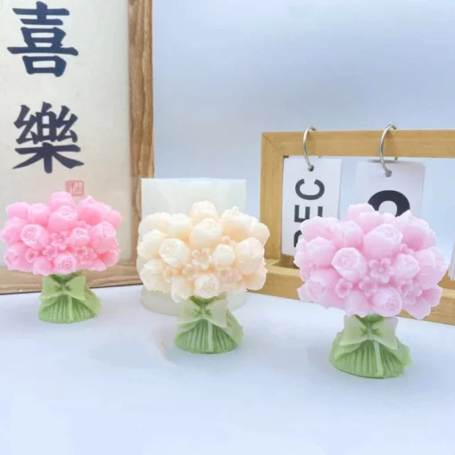 Vedini Flower Bouquet Silicone Candle Mold AI040 - Image 2