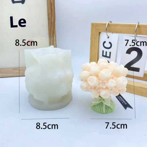 Vedini Flower Bouquet Silicone Candle Mold AI040