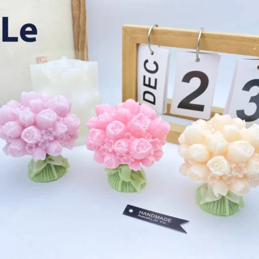 Vedini Flower Bouquet Silicone Candle Mold AI040 - Image 3
