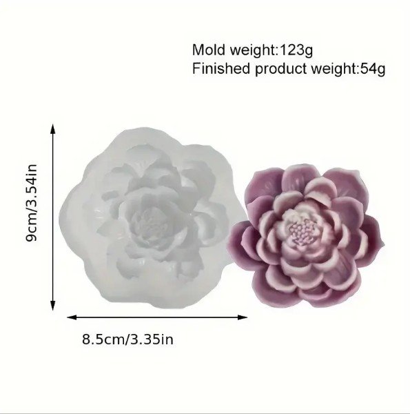 Lotus Candle Silicone Mold