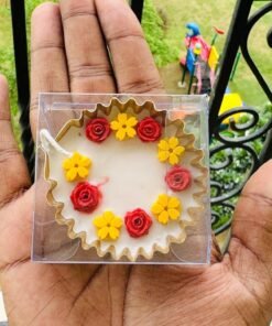 Vedini Diya Urli Box | Daisy Candle Box | 2.5 inch Diya box PVC Box