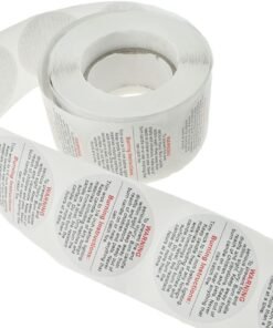 Vedini Candle Warning Stickers I White Circular Safety Sticker I Waterproof, Easy to Peel I Round Label for Candle Making DIY Candle Jars Container and Tins β 500 Pcs (1.5 Inch)