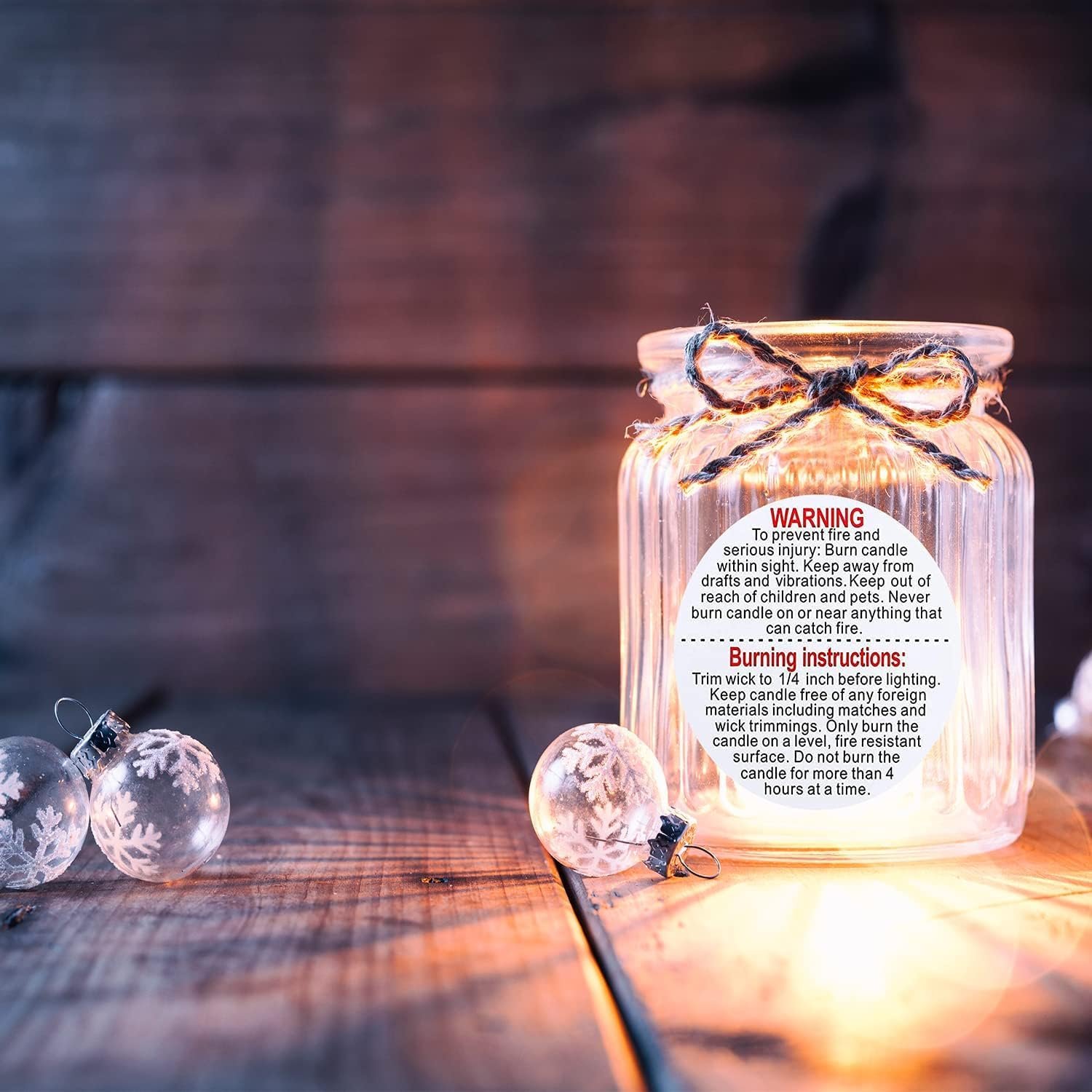 Vedini Candle Warning Stickers I White Circular Safety Sticker I Waterproof, Easy to Peel I Round Label for Candle Making DIY Candle Jars Container and Tins – 500 Pcs (1.5 Inch) - Image 5