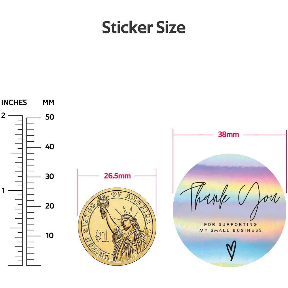 Vedini Sticker Hot Style 'Thank You' for Small Gift Boxes Custom Paper Sticker - Image 3