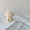 DIY Teddy Dog Candle Mold Cute Scarf Dog Cake Soap Silicone Mold