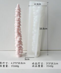 Alternative view of Vedini New long strip candle silicone mold DIY long strip Christmas tree scented candle handmade soap mold  5476BI