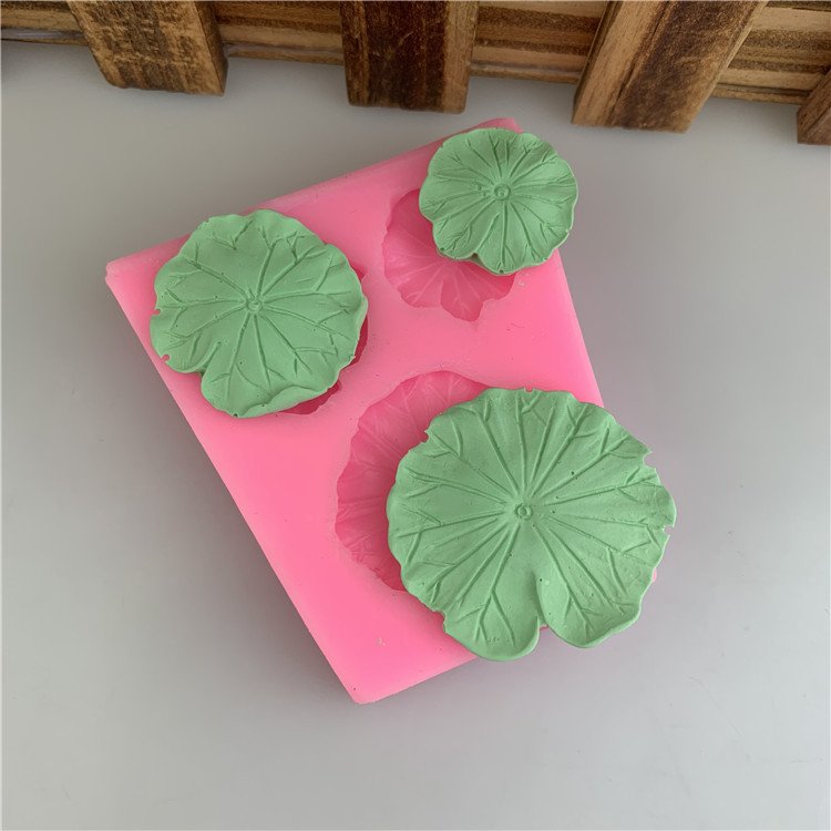 Vedini Lotus Pond Moonlight Series 3 Pieces Lotus Leaf Silicone Mold JKB-3023 - Image 3