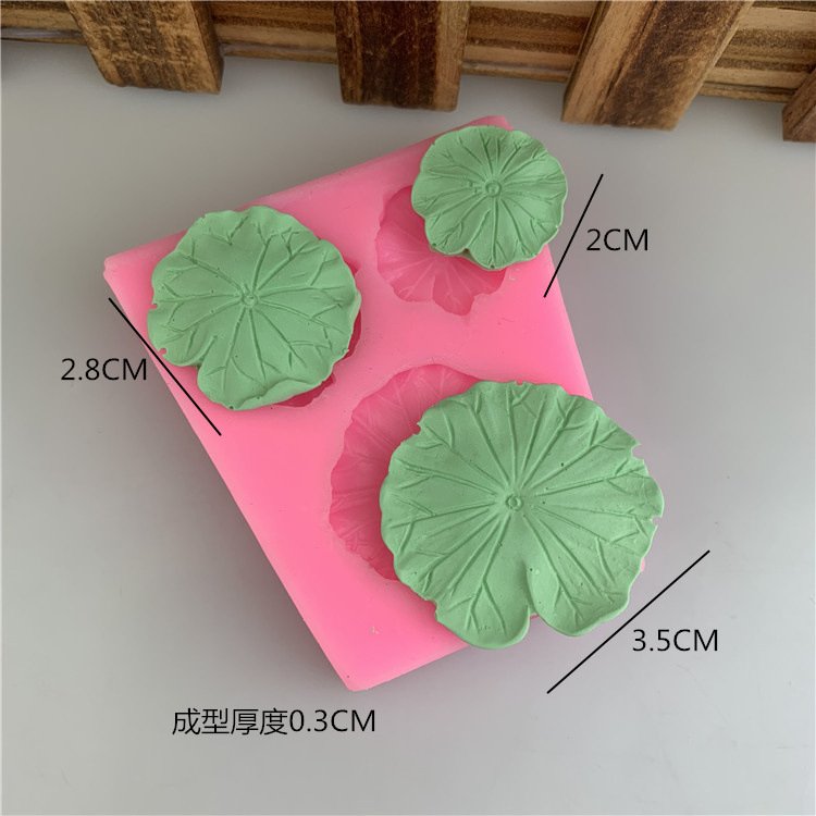 Vedini Lotus Pond Moonlight Series 3 Pieces Lotus Leaf Silicone Mold JKB-3023 - Image 4