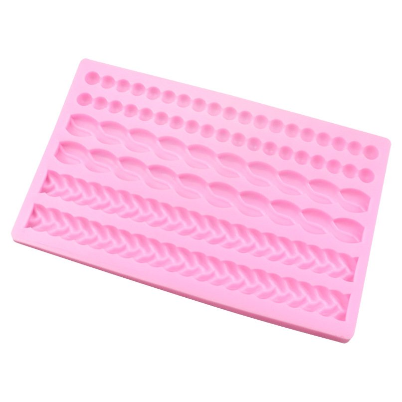 Vedini Pearl woven belt chain sugar silicone mold drop mold DIY decorative creative hand-made candles and cakes JKB-3040 - Image 3