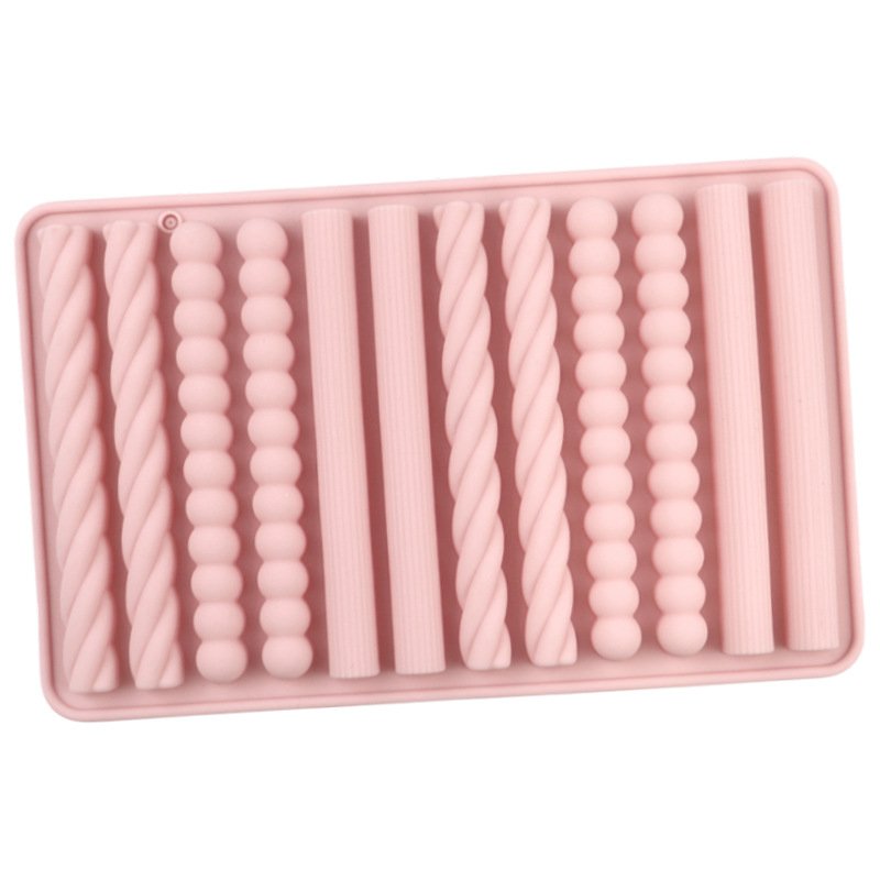 Vedini 12 even woven long bar silicone mold energy bar making cheese bar baking chocolate mold JKB-3042 - Image 6