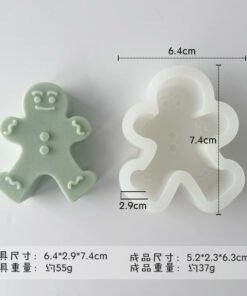 Alternative view of Vedini Little Gingerbread Man Silicone Mold for Christmas Candles, Chocolate, Soap & DIY Crafts | J-0219