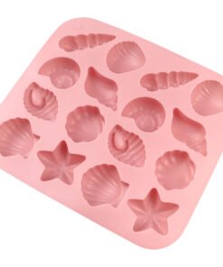 Alternative view of Vedini 16 even sea animals starfish shell small fish cake decoration mold chocolate mold JKB-3043