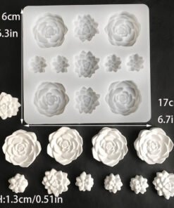 Alternative view of Vedini Variety of Rose Flower Diffuser Stone Silicone Liquid Silicone Mold Soft Pottery Handmade Glue Mold Cake Mold JKB-3016