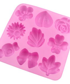 Alternative view of Vedini silicone cake mold 9 even different flowers and plants shaped silicone moon cake mold DIY handmade soap and candle aromatherapy mold JKB-3041