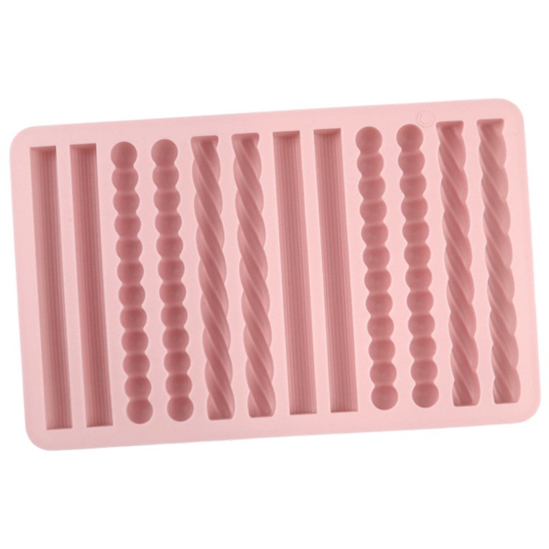 Vedini 12 even woven long bar silicone mold energy bar making cheese bar baking chocolate mold JKB-3042 - Image 2