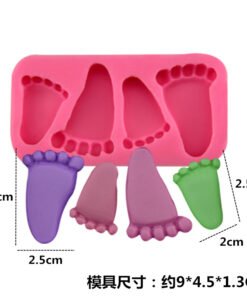 Vedini baby foot and feet shaped silicone mold for cake chocolate fondant soap and gypsum crafts JKB-302