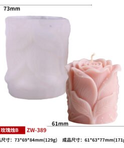 Alternative view of Vedini Rose Candle Silicone Mold – 3D Floral Candle & Valentine DIY Craft Mold | 5748AB