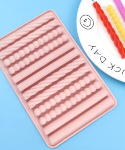 Vedini 12 cavity woven long bar silicone mold for energy bars chocolate and baking JKB-3042
