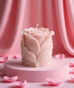 Vedini rose candle silicone mold 5748AB for 3D floral candles resin soap plaster and DIY crafts