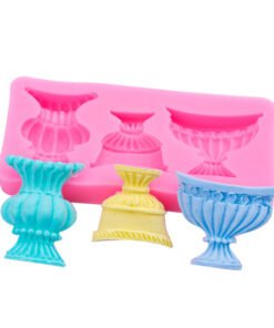 Alternative view of Vedini European Style Decorative Flower Pot Flower Vase Flower Bed Liquid Silicone Mold Fold Cake Edge Decorative Liquid Mold JKB-3015