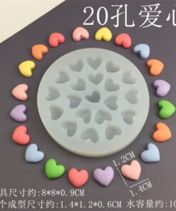 Vedini 20 hole love silicone mold for chocolate baking candy fondant and DIY crafts JKB-3035