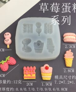 Vedini strawberry cake series silicone mold for chocolate jelly fondant and DIY desserts JKB-3039