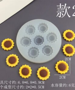 Vedini sunflower flip cake baking silicone mold for candles gypsum and resin crafts JKB-3036