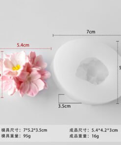 Vedini cherry blossom flower bud silicone mold for cake baking chocolate candy candle resin and DIY crafts JKB-3017