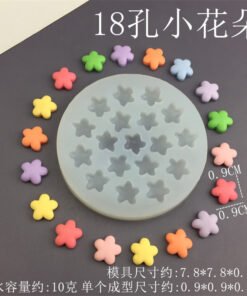 Vedini 18-hole small flowers silicone mold for chocolate fondant baking and DIY crafts JKB-3034