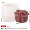 Vedini 3D flower candle silicone mold rose bouquet for wedding cake toppers candle resin soap plaster DIY crafts 5748H