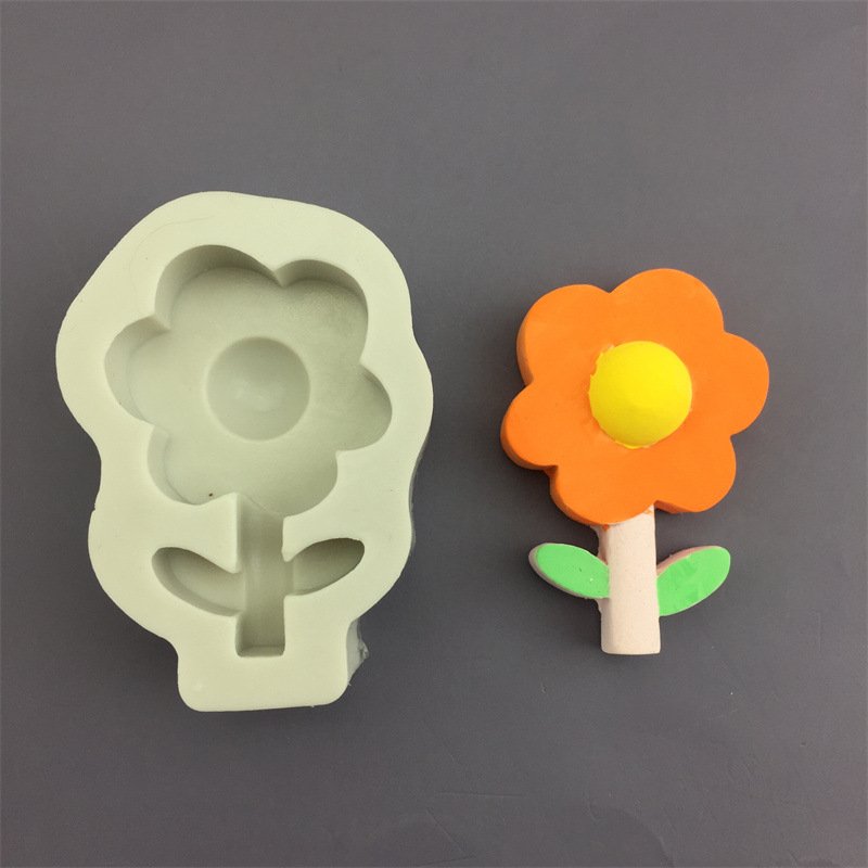 Vedini Beautiful Small Sunflower Silicone Grinding Tools Chocolate Pudding Cheese Fondant Cake Gum Drops Aromatherapy Plaster Decoration JKB-3031 - Image 5