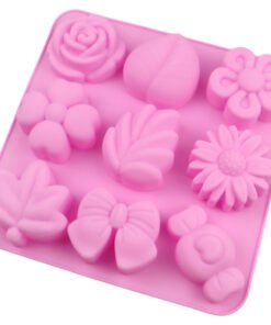 Vedini silicone cake mold 9 even different flowers and plants shaped silicone moon cake mold DIY handmade soap and candle aromatherapy mold JKB-3041