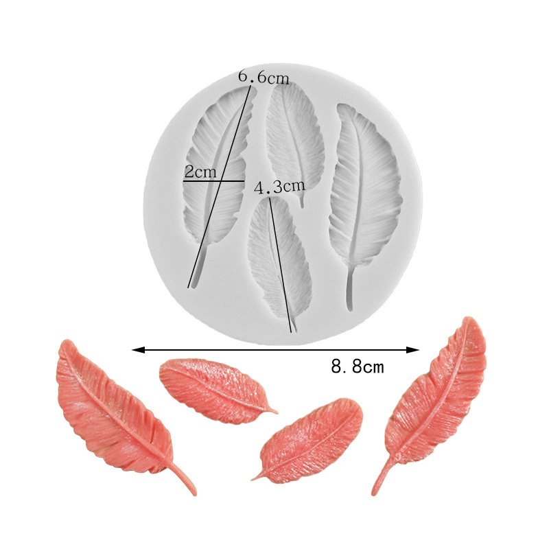 Vedini Feather Fondant Chocolate Film Food Grade Silicone Cake Baking Mold JKB-3021 - Image 5