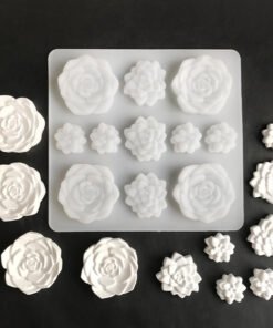 Vedini variety rose flower silicone mold for diffuser stones cake resin soap and DIY crafts JKB-3016