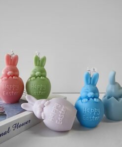 Vedini Easter eggshell rabbit candle silicone mold JKB-3135