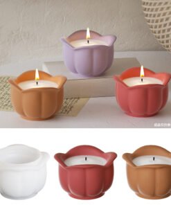 Vedini Concrete Rose Pot Mirror Flower Pot Silicone Mold JKB-3108