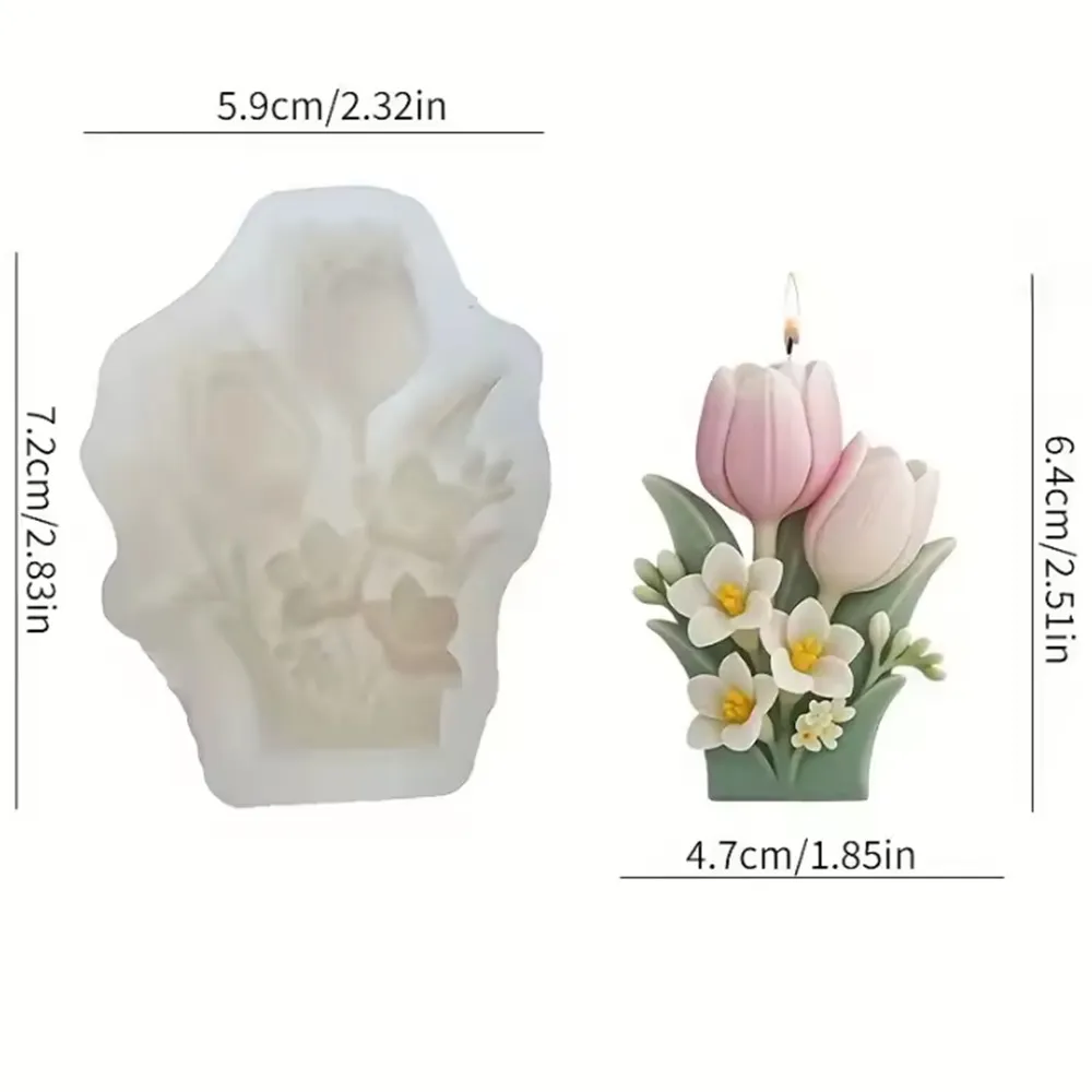 Vedini Tulip Bouquet silicon Mold JKb-3101